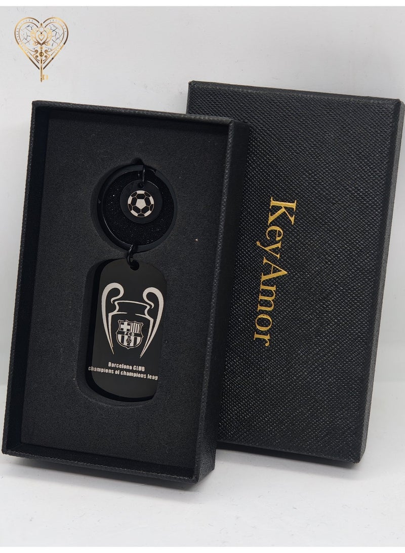 KeyAmor lux Barcelona keychain for Barcelona team fan, comes in fancy gift box which makes it a perfect choice for a special gift - Image 2